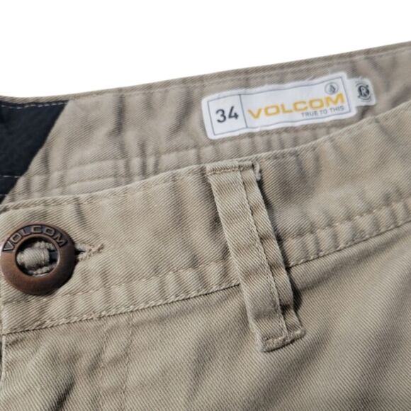 Volcom Shorts Size 34 W34"xL10" Men's Volcom Casual Shorts Chino Shorts Stretch - Picture 7 of 7